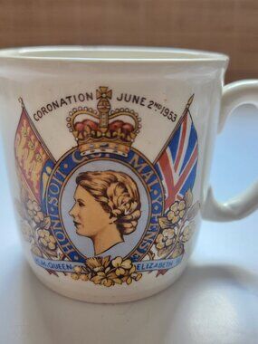 1953 Queen Elizabeth II Coronation Mug – Swinnertons Staffordshire England